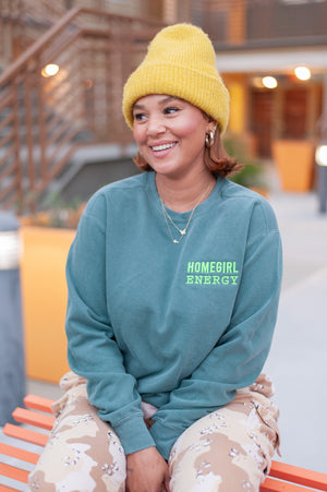 Homegirl Energy Crew Neck - GREENISH